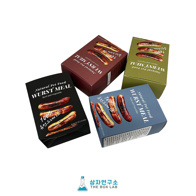 애견 화식 4종(단상자/삼면뚜껑)